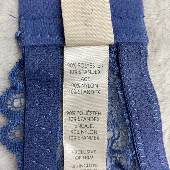 Lucky Brand tshirt Bra 2pk Size 40C Sage Green Navy Blue Floral Lace Back NWT - Picture 8 of 9